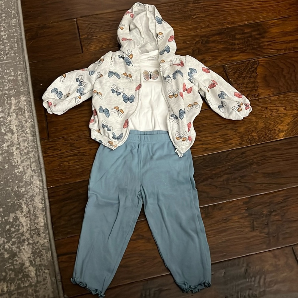 Carter’s baby girls 3pc set 12 month